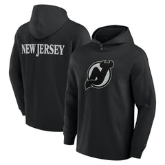 New Jersey Devils Fanatics Elements Blaze Tri-Blend Long Sleeve Hoodie T-Shirt Black
