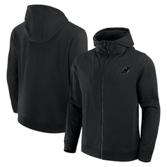 New Jersey Devils Fanatics Elements Tonal Primary Tri-Blend Full-Zip Hoodie Black