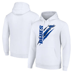 St. Louis Blues Starter Color Scratch Fleece Pullover Hoodie White