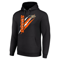 Anaheim Ducks Starter Color Scratch Fleece Pullover Hoodie Black