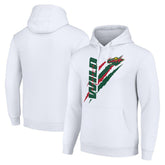 Minnesota Wild Starter Color Scratch Fleece Pullover Hoodie White