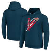 Florida Panthers Starter Color Scratch Fleece Pullover Hoodie Blue