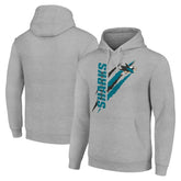 San Jose Sharks Starter Color Scratch Fleece Pullover Hoodie Heather Gray