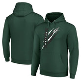 Dallas Stars Starter Color Scratch Fleece Pullover Hoodie Green