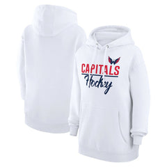 Washington Capitals G-III 4Her by Carl Banks Women's Team Fleece Pullover Hoodie White