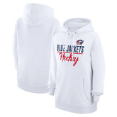 Columbus Blue Jackets G-III 4Her by Carl Banks Women's Team Fleece Pullover Hoodie White