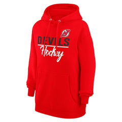 New Jersey Devils G-III 4Her by Carl Banks Women's Team Fleece Pullover Hoodie Red