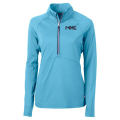 Milwaukee Brewers Cutter & Buck Women's City Connect Adapt Eco Knit Recycled Half-Zip Pullover Top Powder Blue