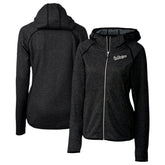 Los Angeles Dodgers Cutter & Buck Women's City Connect Mainsail Full-Zip Hooded Jacket Heather Charcoal
