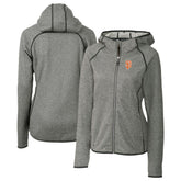 San Francisco Giants Cutter & Buck Women's City Connect Mainsail Full-Zip Hooded Jacket Heather Gray