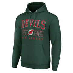 New Jersey Devils Starter Retro Graphic Pullover Hoodie Green
