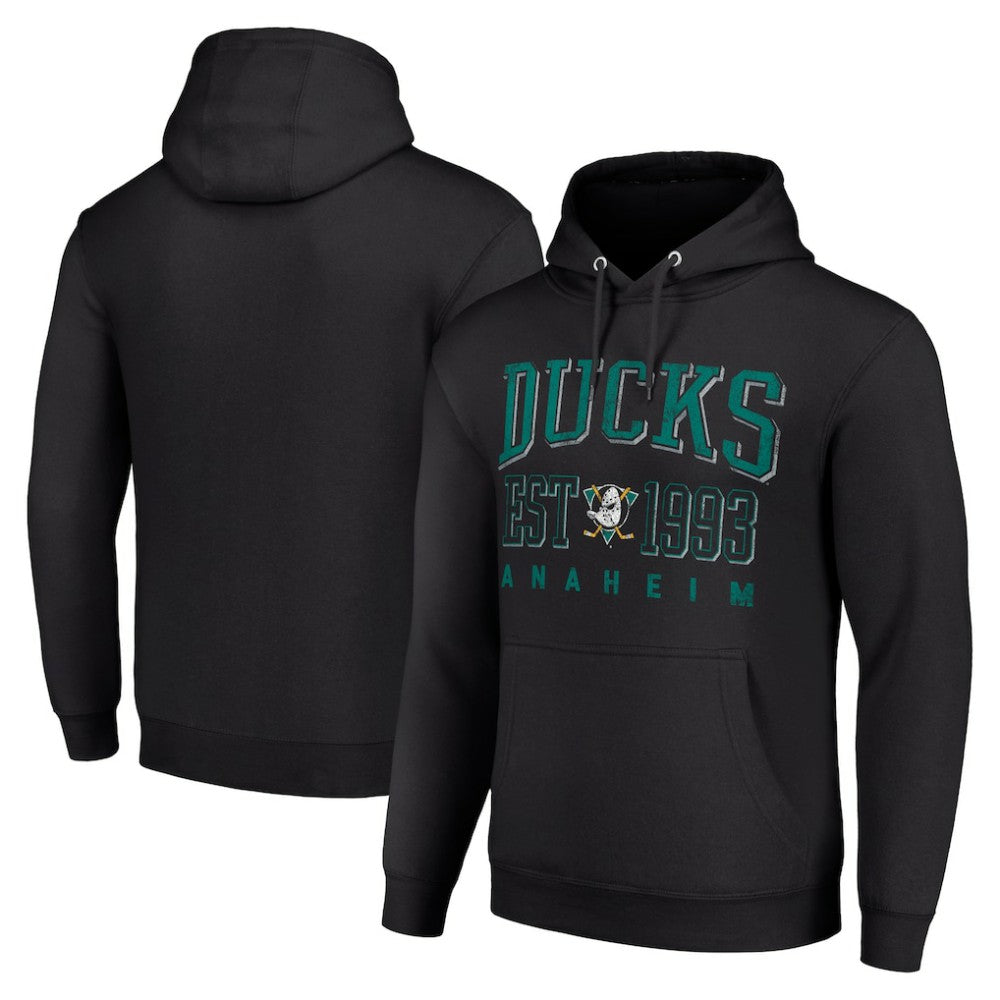 Anaheim Ducks Starter Retro Graphic Pullover Hoodie Black