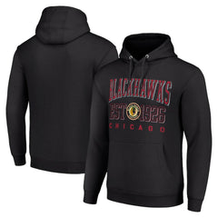 Chicago Blackhawks Starter Retro Graphic Pullover Hoodie Black