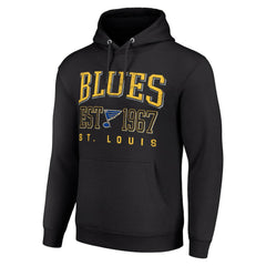 St. Louis Blues Starter Retro Graphic Pullover Hoodie Black
