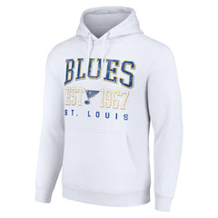 St. Louis Blues Starter Retro Graphic Pullover Hoodie White