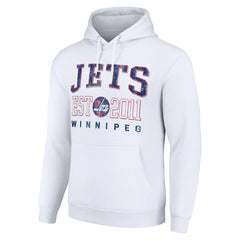 Winnipeg Jets Starter Retro Graphic Pullover Hoodie White
