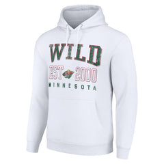 Minnesota Wild Starter Graphic Pullover Hoodie White