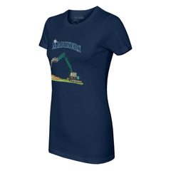 Seattle Mariners Tiny Turnip Women's Excavator T-Shirt Navy