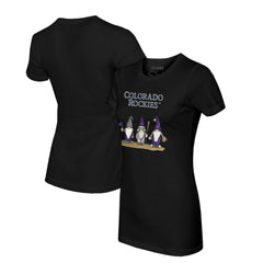 Colorado Rockies Tiny Turnip Women's Gnomes T-Shirt Black