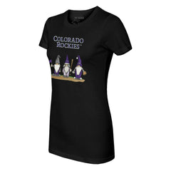 Colorado Rockies Tiny Turnip Women's Gnomes T-Shirt Black