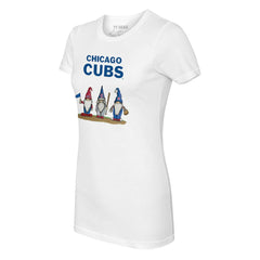 Chicago Cubs Tiny Turnip Women's Gnomes T-Shirt White