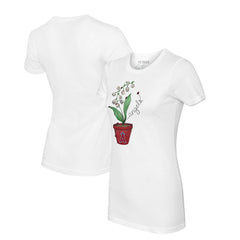 Los Angeles Angels Tiny Turnip Women's Lilies & Ladybugs T-Shirt White
