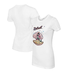 Detroit Tigers Tiny Turnip Women's Mermaid T-Shirt White