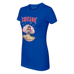 Chicago Cubs Tiny Turnip Women's Mermaid T-Shirt Royal