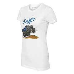 Los Angeles Dodgers Tiny Turnip Women's Monster Truck T-Shirt White