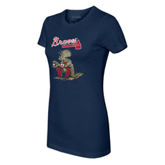 Atlanta Braves Tiny Turnip Women's Triceratops T-Shirt Navy