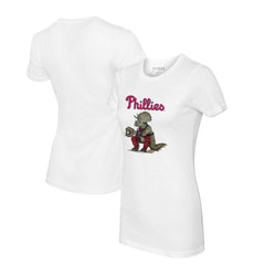 Philadelphia Phillies Tiny Turnip Women's Triceratops T-Shirt White