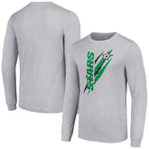 Dallas Stars Starter Color Scratch Long-Sleeve T-Shirt Heather Gray