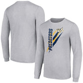 Nashville Predators Starter Color Scratch Long-Sleeve T-Shirt Heather Gray