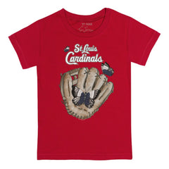St. Louis Cardinals Tiny Turnip Youth Butterfly Glove T-Shirt Red
