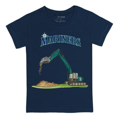 Seattle Mariners Tiny Turnip Youth Excavator T-Shirt Navy