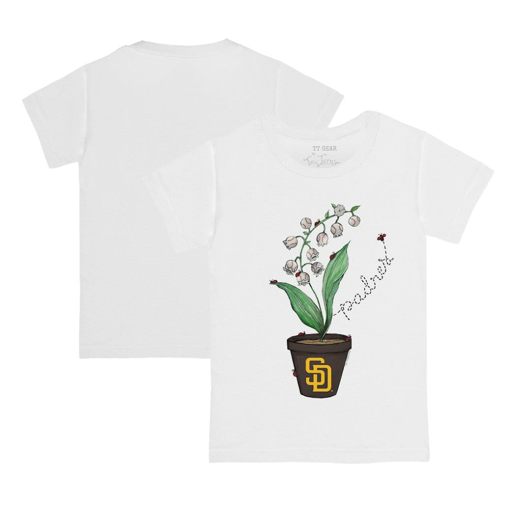 San Diego Padres Tiny Turnip Youth Lilies & Ladybugs T-Shirt White