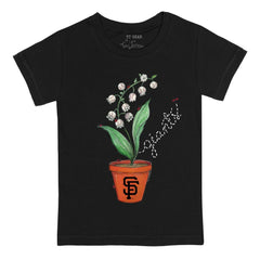 San Francisco Giants Tiny Turnip Youth Lilies & Ladybugs T-Shirt Black