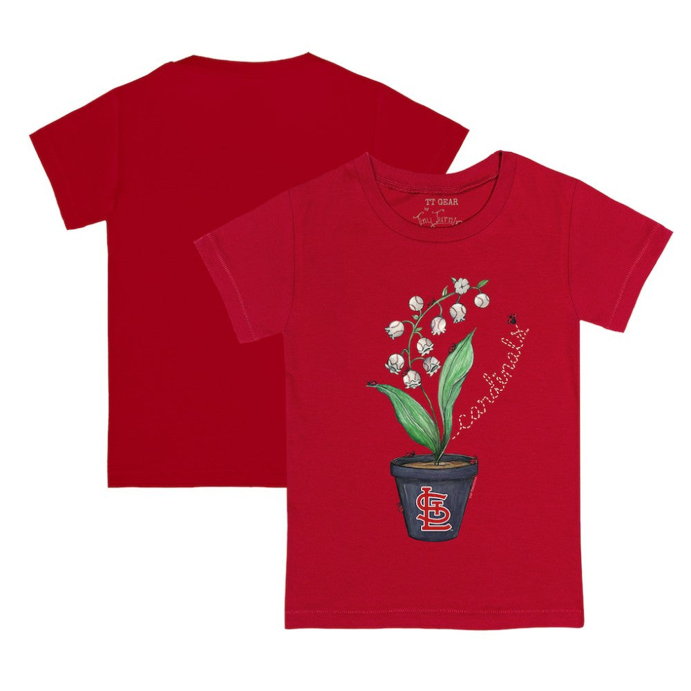 St. Louis Cardinals Tiny Turnip Youth Lilies & Ladybugs T-Shirt Red