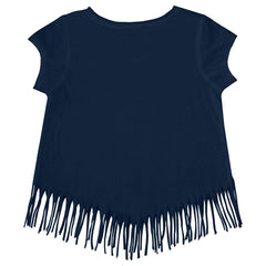 Milwaukee Brewers Tiny Turnip Girls Youth Mermaid Fringe T-Shirt Navy