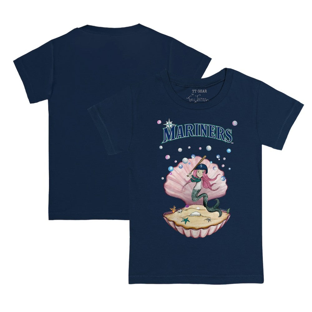 Seattle Mariners Tiny Turnip Youth Mermaid T-Shirt Navy