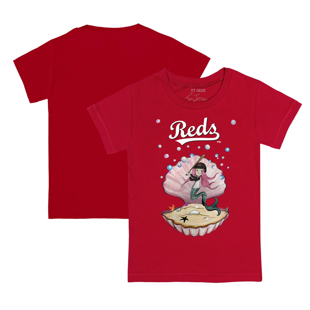 Cincinnati Reds Tiny Turnip Youth Mermaid T-Shirt Red