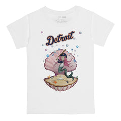 Detroit Tigers Tiny Turnip Youth Mermaid T-Shirt White