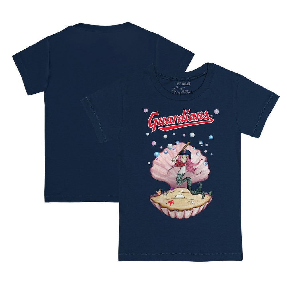 Cleveland Guardians Tiny Turnip Youth Mermaid T-Shirt Navy