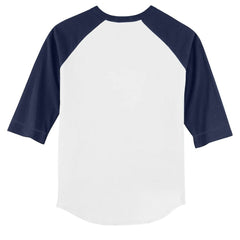 Atlanta Braves Tiny Turnip Youth Monster Truck 3/4-Sleeve Raglan T-Shirt White/Navy