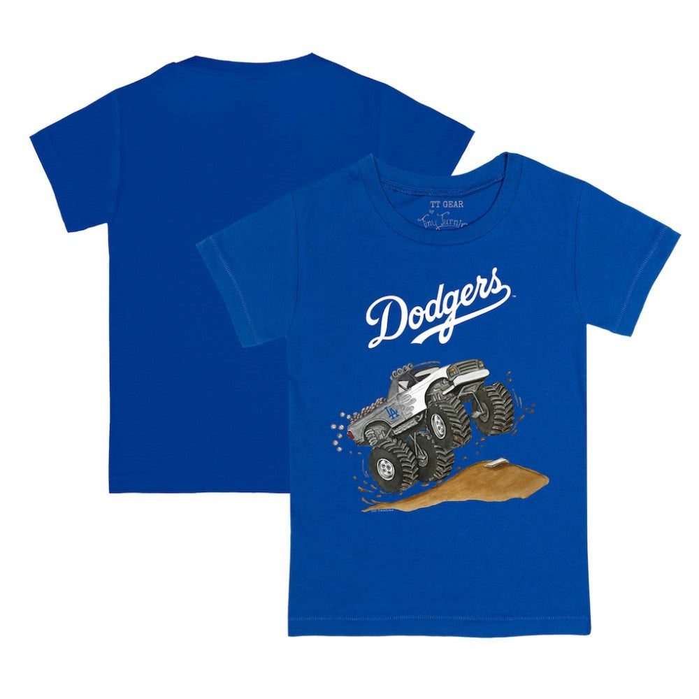 Los Angeles Dodgers Tiny Turnip Youth Monster Truck T-Shirt Royal