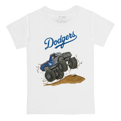 Los Angeles Dodgers Tiny Turnip Youth Monster Truck T-Shirt White