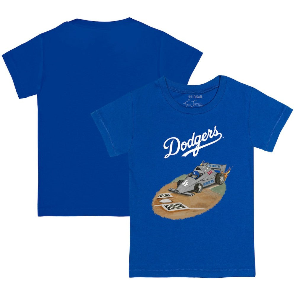 Los Angeles Dodgers Tiny Turnip Youth Race Car T-Shirt Royal