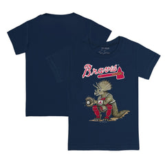 Atlanta Braves Tiny Turnip Youth Triceratops T-Shirt Navy