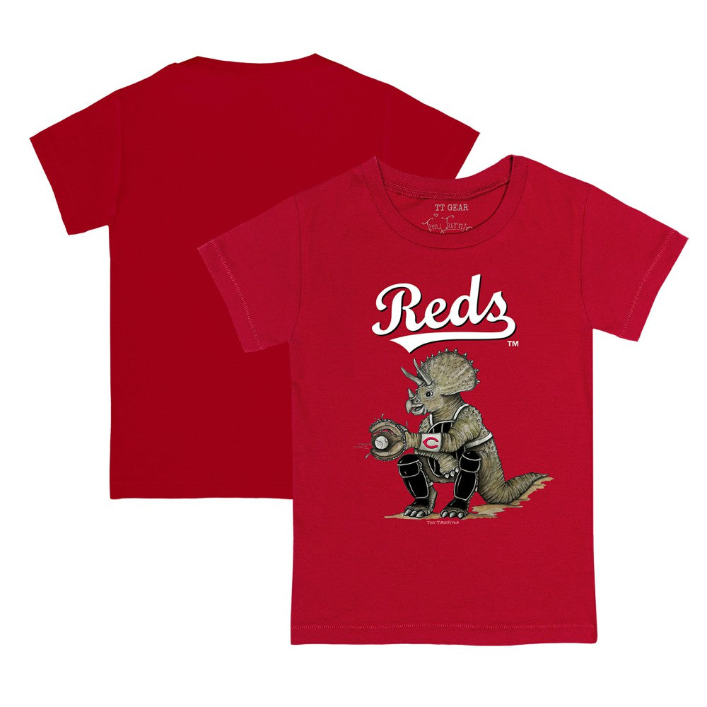 Cincinnati Reds Tiny Turnip Youth Triceratops T-Shirt Red