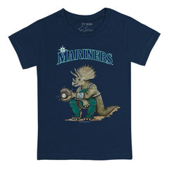 Seattle Mariners Tiny Turnip Youth Triceratops T-Shirt Navy